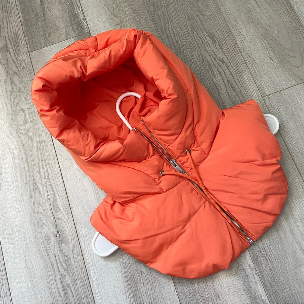COS Puffer Hood zip unisex Orange (one size) winter streetwear neon bright layer